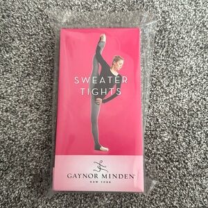 Gaynor Minden Sweater Tights, Size Small, Charcoal color